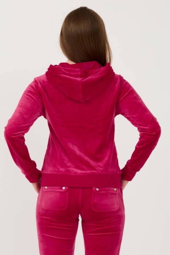 JUICY COUTURE Czerwona damska bluza Robertson Hoodie, Rozmiar M