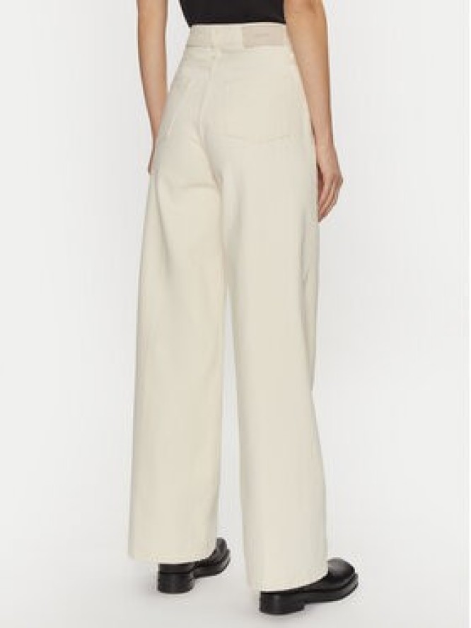 Calvin Klein Jeansy K20K208018 Écru Wide Leg