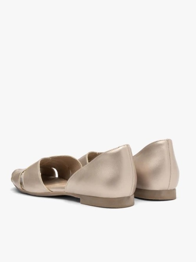 Platynowe sandały peep toe