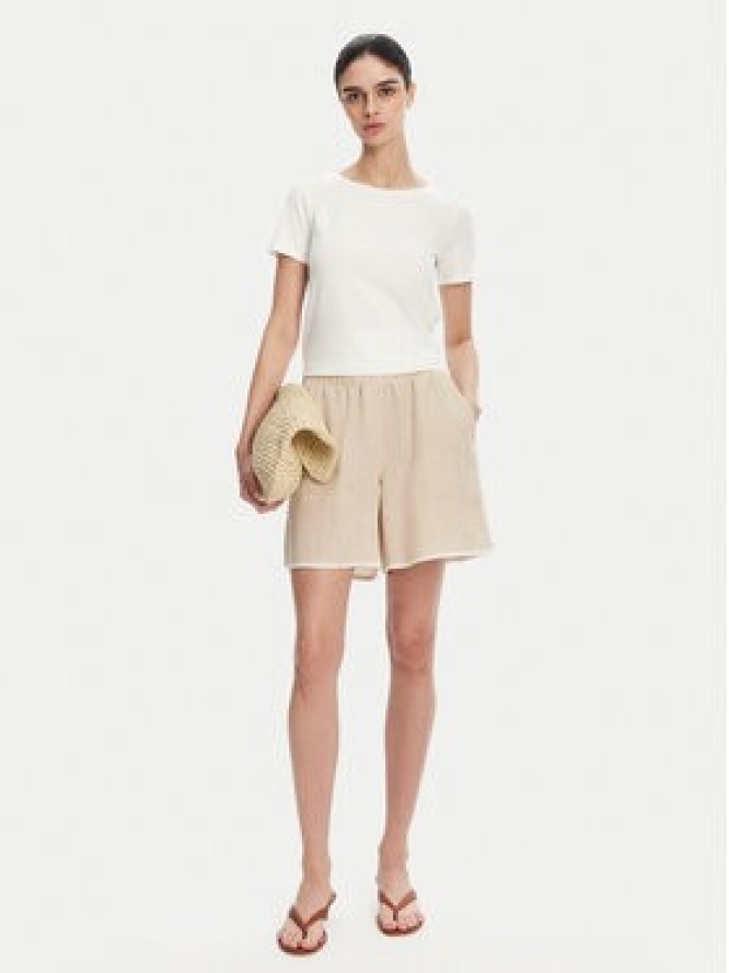 ICONA Szorty materiałowe RP5LE006 Beżowy Regular Fit