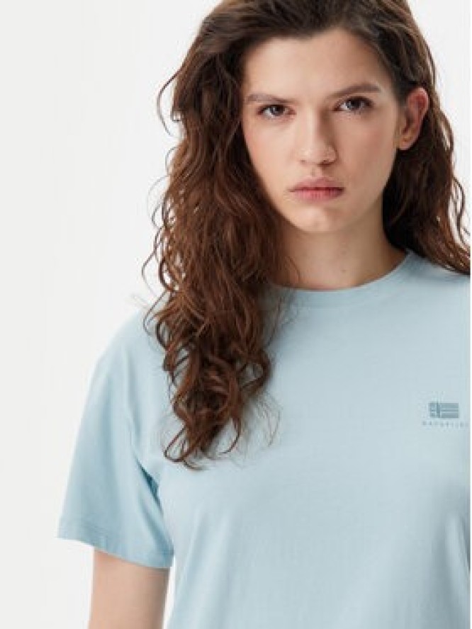 Napapijri T-Shirt S-Nina NP0A4H87 Błękitny Regular Fit