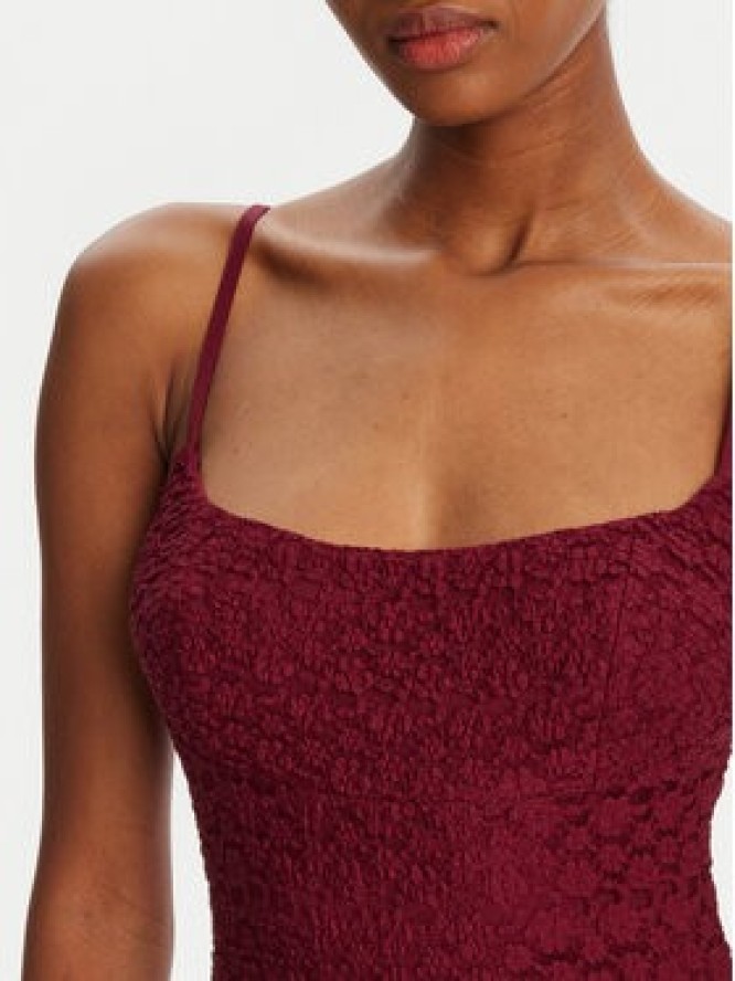 Bardot Sukienka koktajlowa Adoni Mesh 57998DB1 Bordowy Regular Fit