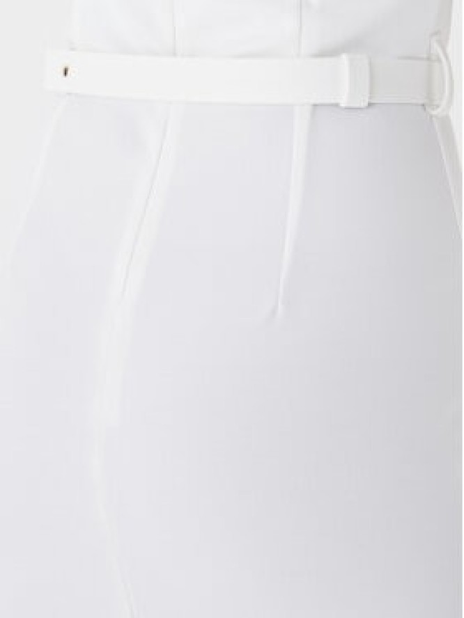 Rinascimento Sukienka koktajlowa CFC0127755003 Biały Slim Fit