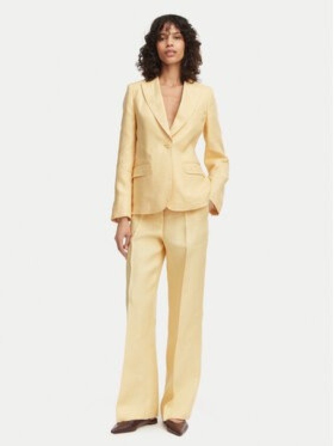 Weekend Max Mara Spodnie materiałowe Malizia 2615131112 Żółty Straight Fit