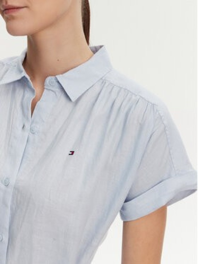 Tommy Hilfiger Sukienka koszulowa Ess WW0WW44653 Błękitny Regular Fit