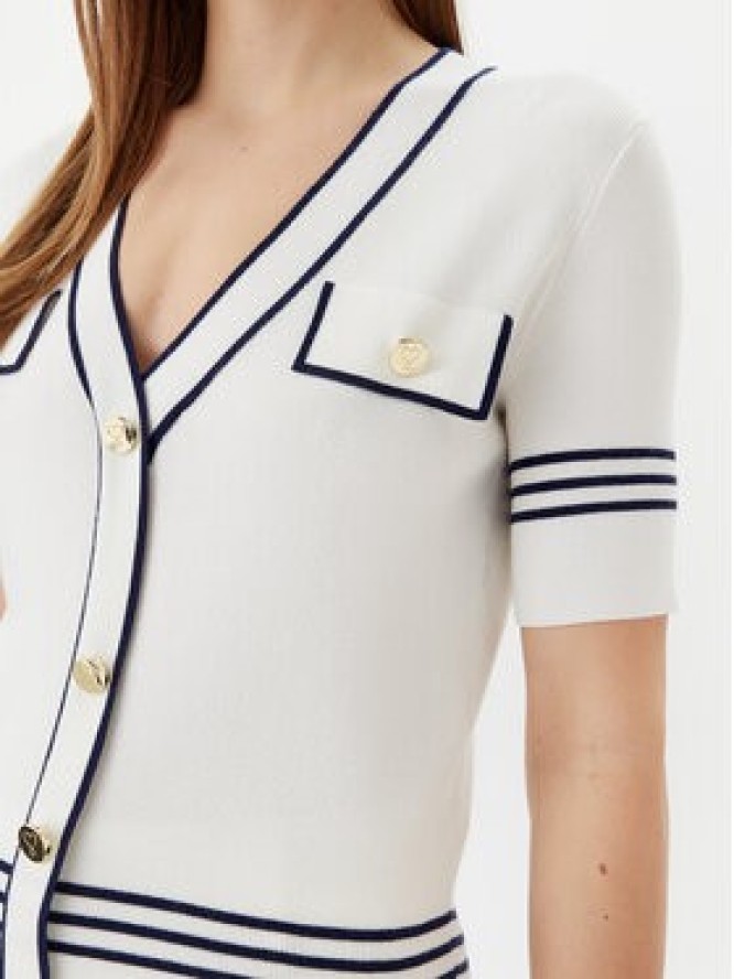 LOLA CASADEMUNT Kardigan LS2511007 Biały Regular Fit