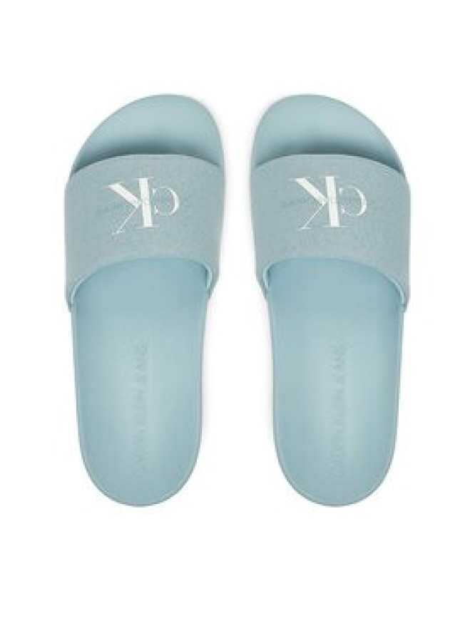 Calvin Klein Jeans Klapki Slide Monogram Wn YW0YW01835 Niebieski