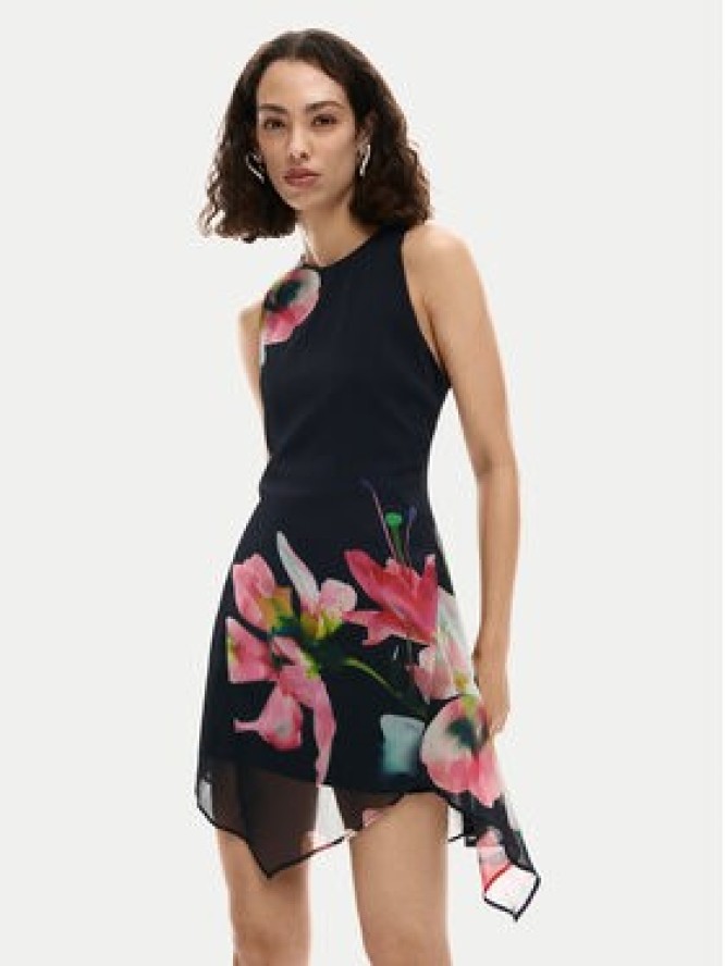 Desigual Sukienka letnia Nala 26SWVW46 Czarny Slim Fit