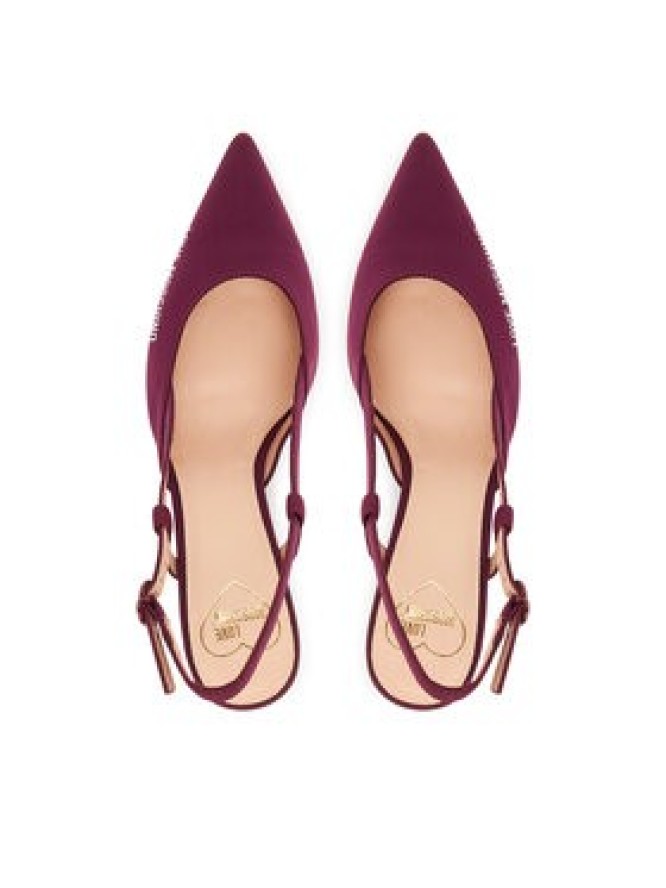 LOVE MOSCHINO Szpilki JA10267G1NIMX55641 Bordowy