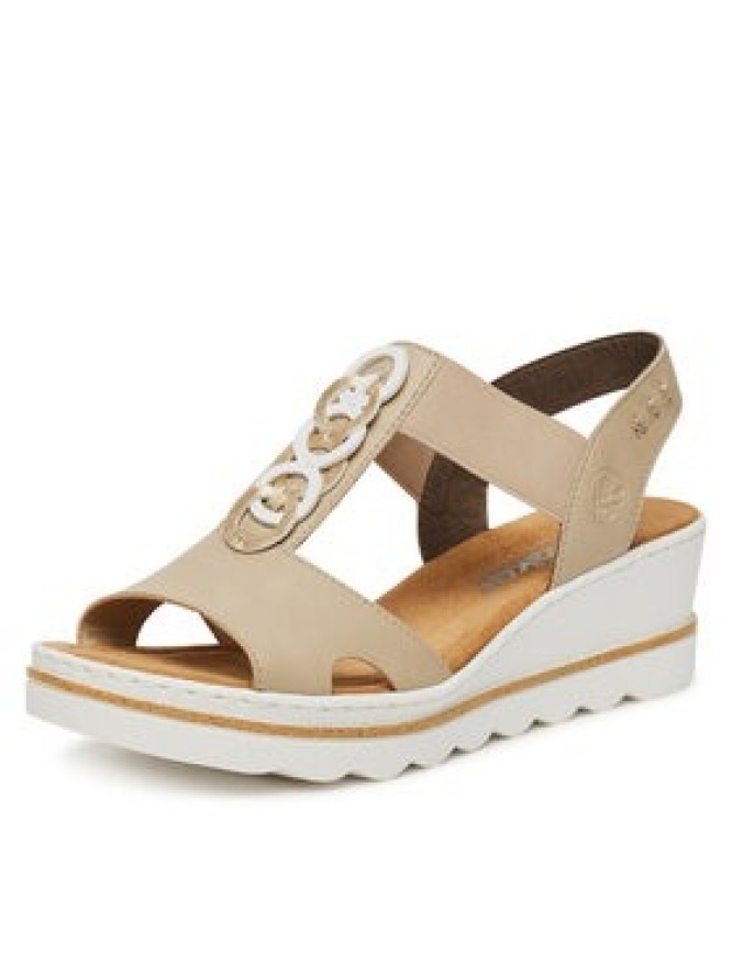 Rieker Sandały 67498-62 Beżowy