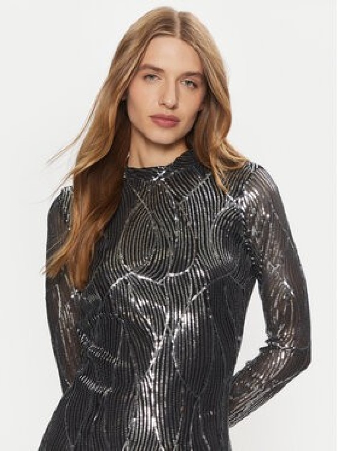 Vila Sukienka koktajlowa Gigi 14100905 Srebrny Standard Fit