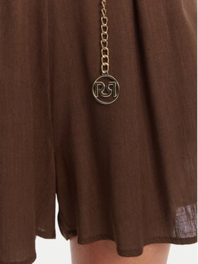 Rinascimento Szorty materiałowe CFC0124444003 Brązowy Regular Fit