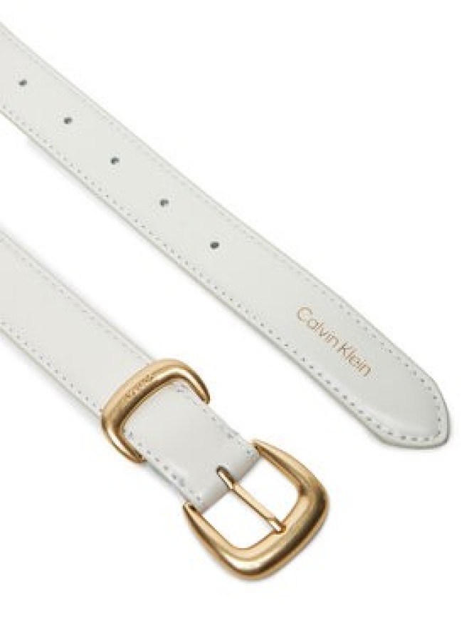 Calvin Klein Pasek Damski Sarah 2 Piece Logo Buckle Belt 25Mm LV04K7012G Biały