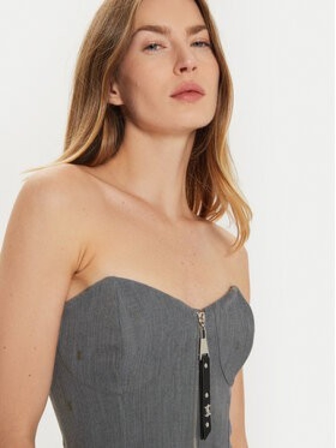 TWINSET Top 242AM2044 Szary Slim Fit