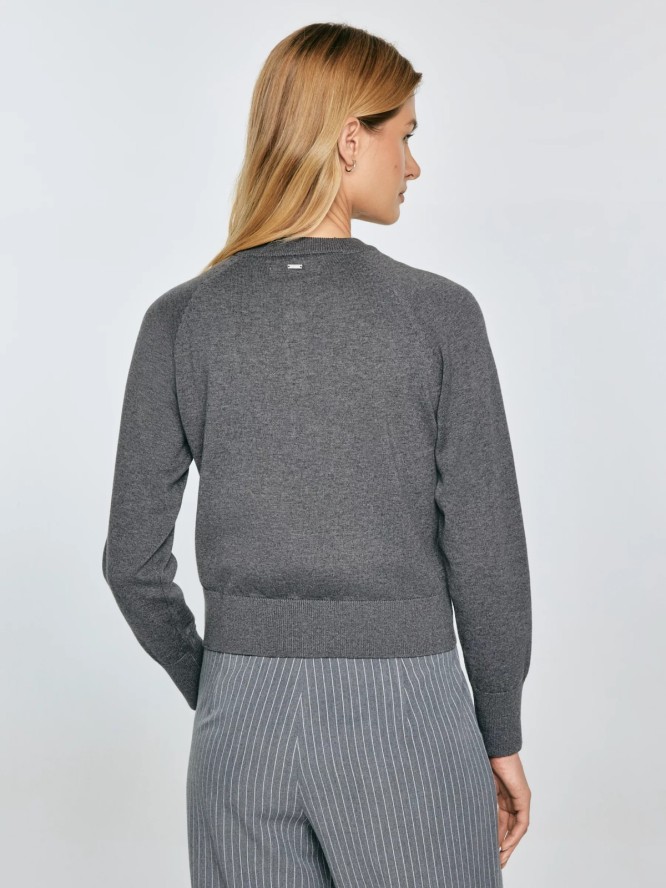 Kardigan damski bawełniany szary Karina 902