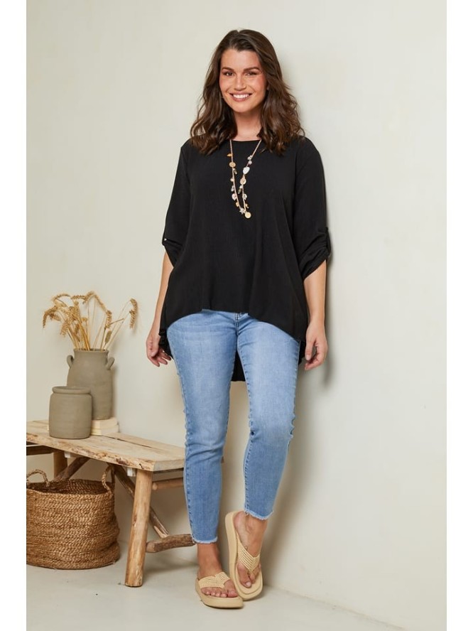 Curvy Lady Bluzka w kolorze czarnym rozmiar: 48/50