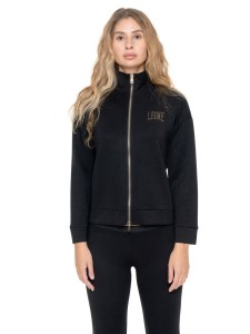 Bluza damska Leone 1947 Apparel Gold Studs ze stójką i zamkiem na zimę