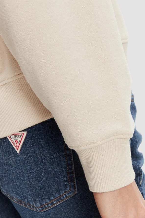 GUESS Beżowa damska bluza z cyrkoniami Rachele, Rozmiar XS