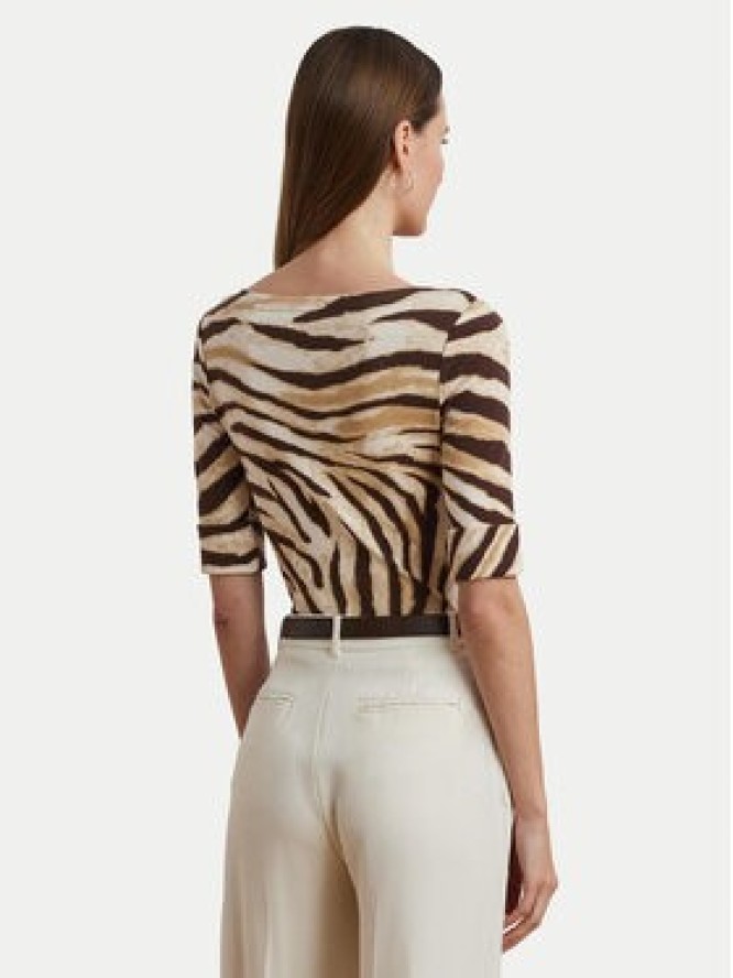 LAUREN RALPH LAUREN Bluzka 200971095001 Beżowy Slim Fit