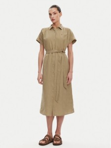 Tommy Hilfiger Sukienka koszulowa Ess WW0WW44653 Beżowy Regular Fit