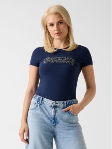 Guess T-Shirt 172699 Niebieski Classic Fit