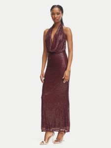 Bardot Sukienka koktajlowa Nola 59814DB2 Bordowy Slim Fit