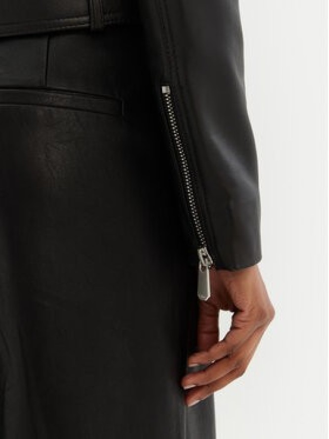 PINKO Kurtka skórzana 103897 A21L Czarny Regular Fit