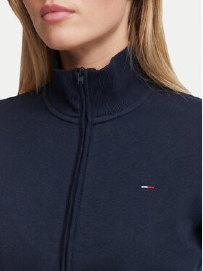 Tommy Jeans Bluza Flag DW0DW23535 Granatowy Slim Fit