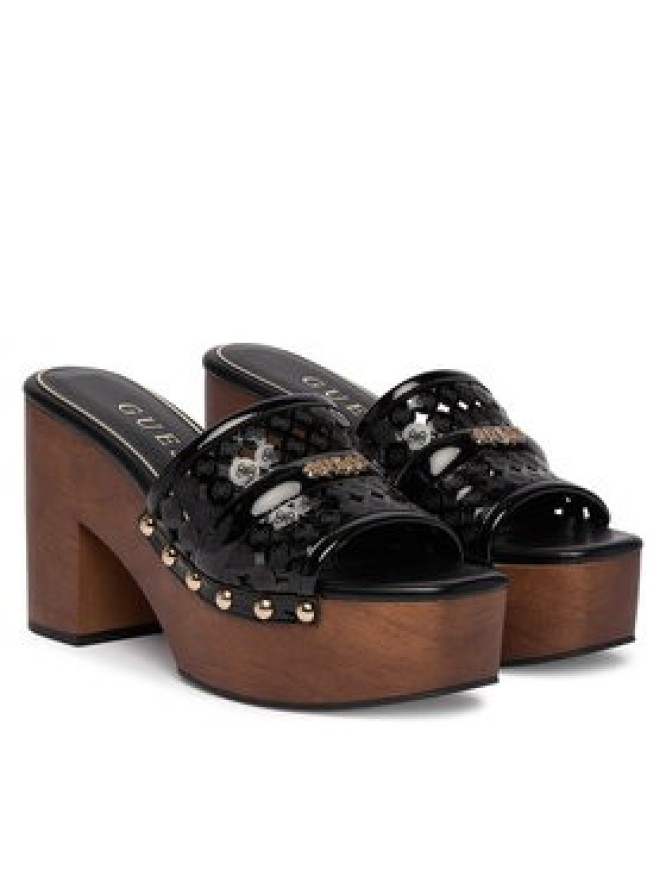 Guess Klapki FLJQUI PAF04 Czarny