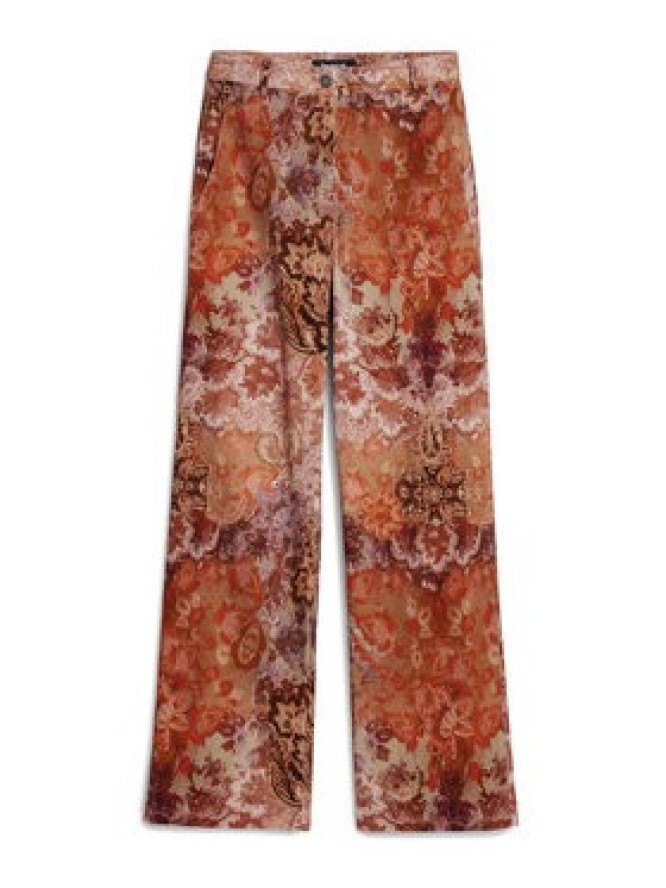 Desigual Spodnie materiałowe Romantica 25WWPW02 Pomarańczowy Regular Fit