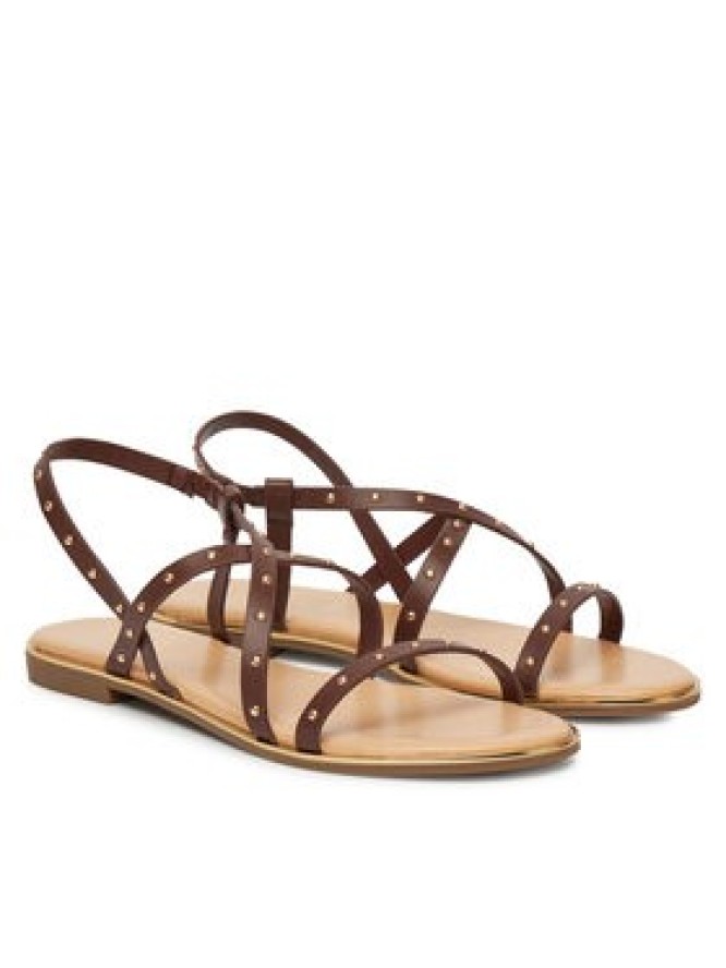 ONLY Shoes Sandały Onlmari-4 Pu Studs 15342339 Brązowy