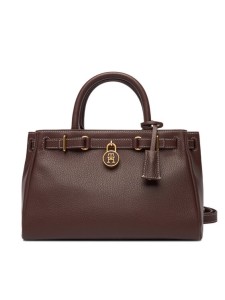 Tommy Hilfiger Torebka American Icon Mini Tote Leather AW0AW17926 Brązowy