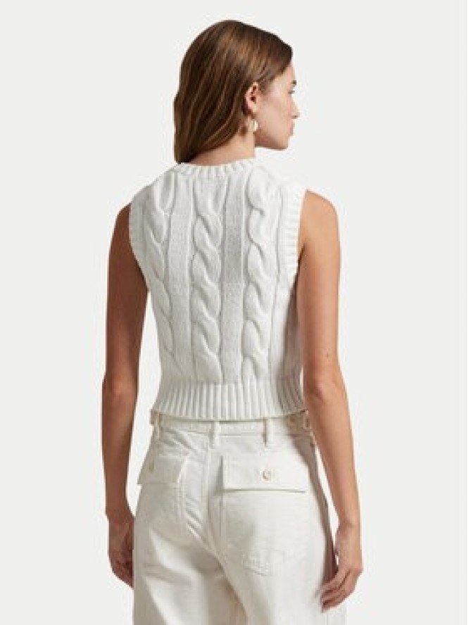 Polo Ralph Lauren Sweter 211959295001 Biały Slim Fit