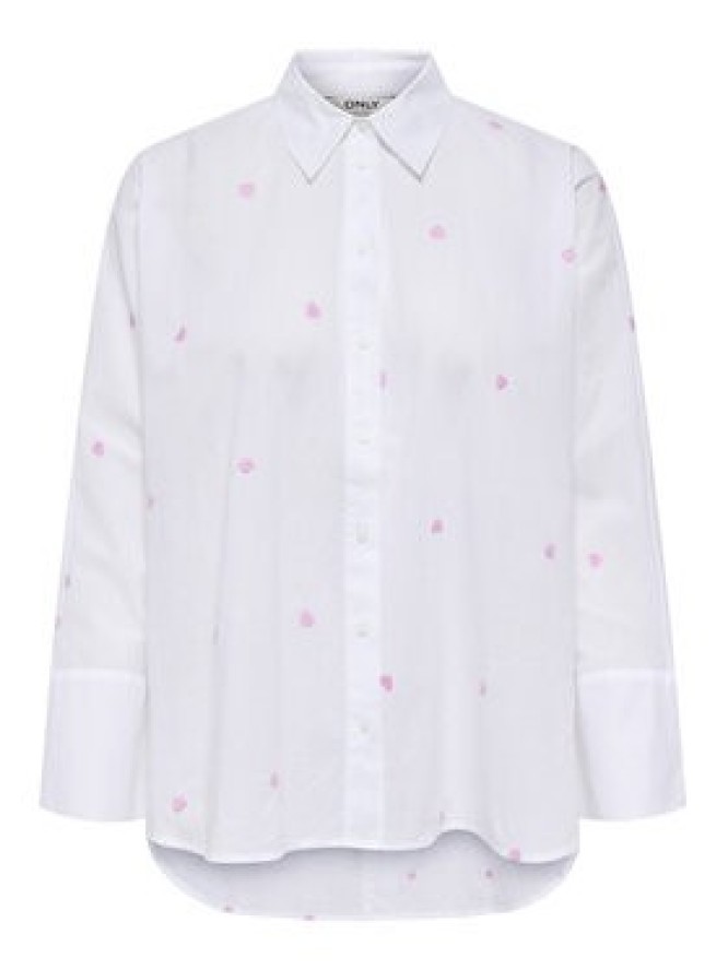 ONLY Koszula 15283743 Biały Box Fit