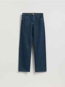 Jeansy wide leg - granatowy
