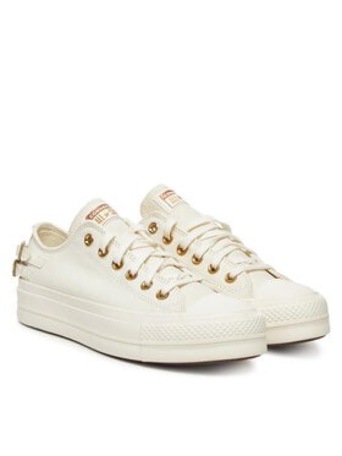 Converse Trampki Chuck Taylor All Star Lift Platform Buckle A11866C Biały