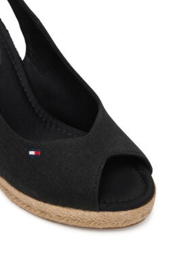 Tommy Hilfiger Espadryle Flag High Wedge Espad Slingback FW0FW09343 Czarny