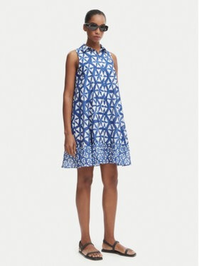 Iconique Sukienka letnia IC25-085 Niebieski Regular Fit