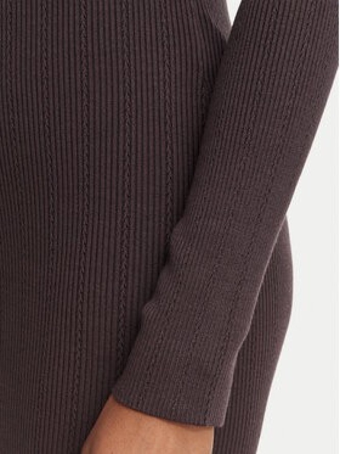 Elisabetta Franchi Sukienka dzianinowa AM-08B-66E2-V380 Brązowy ciemny Slim Fit