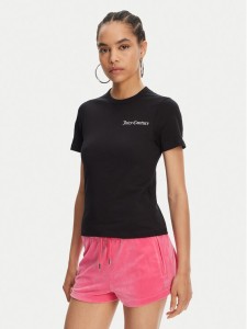 Juicy Couture T-Shirt La Beach JCWCT125319 Czarny Regular Fit