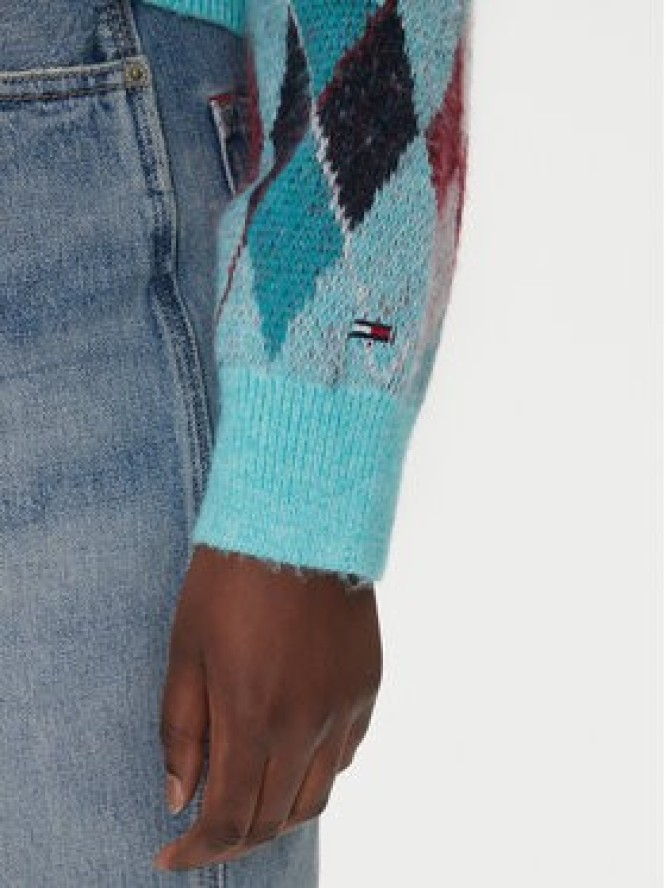 Tommy Jeans Kardigan DW0DW21180 Zielony Relaxed Fit