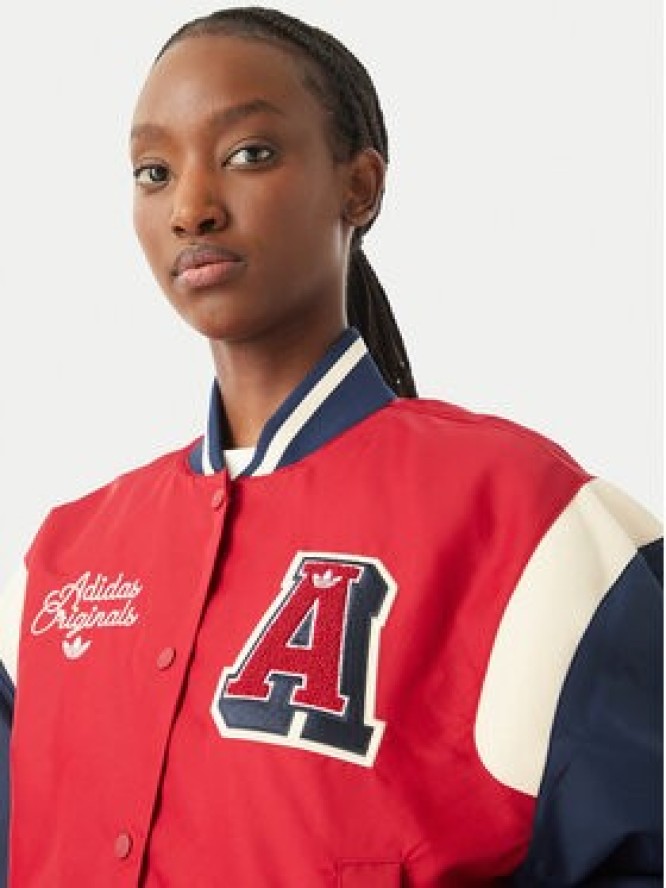adidas Kurtka bomber KR7030 Czerwony Loose Fit