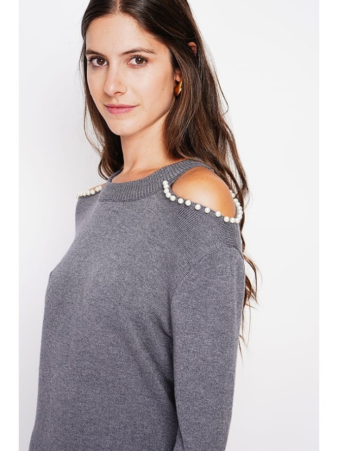 William de Faye Sukienka dzianinowa w kolorze szarym rozmiar: 38