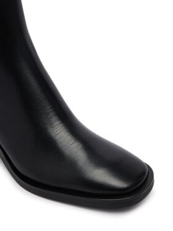 Calvin Klein Botki Block Heel Ank Boot Lth HW0HW03220 Czarny
