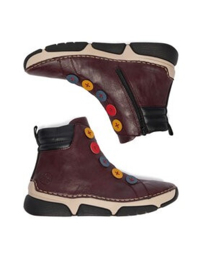 Rieker Botki CEO-45977-30 Bordowy