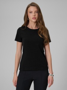 T-shirt slim gładki damski 4F 4FRSS26TTSHF3628