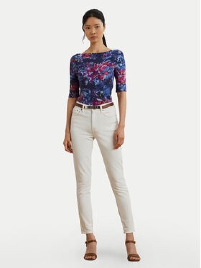 LAUREN RALPH LAUREN Bluzka 200971065001 Granatowy Slim Fit