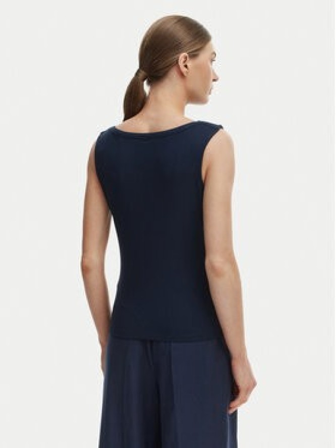 Tommy Hilfiger Top WW0WW47807 Granatowy Slim Fit