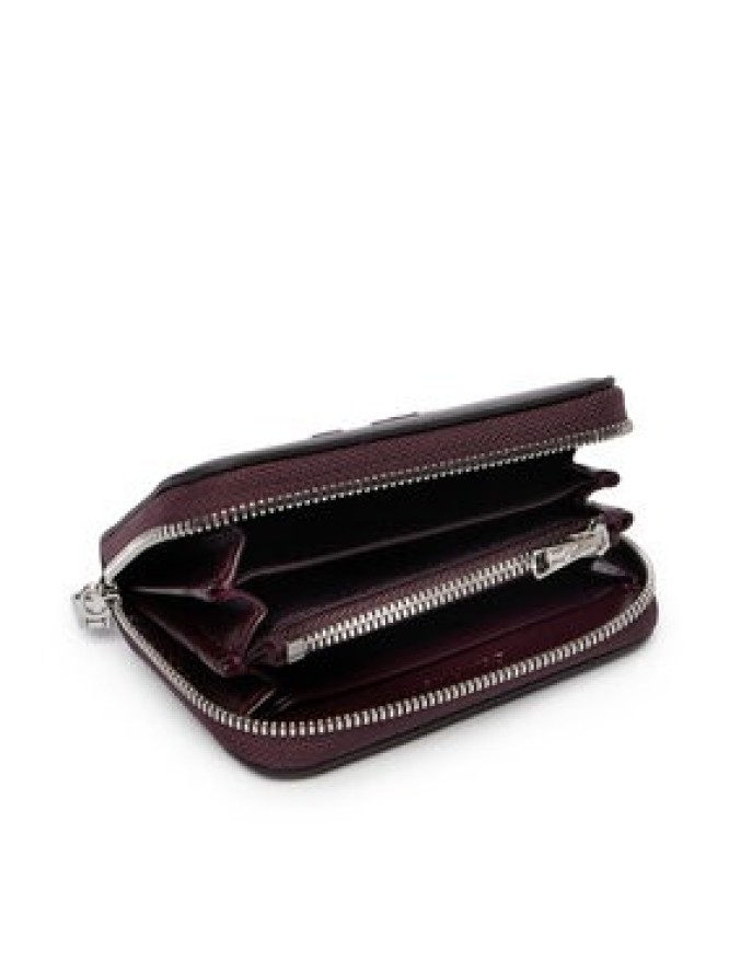 Calvin Klein Portfel Bold Ck Medium Zip Around LV04F1154G Bordowy
