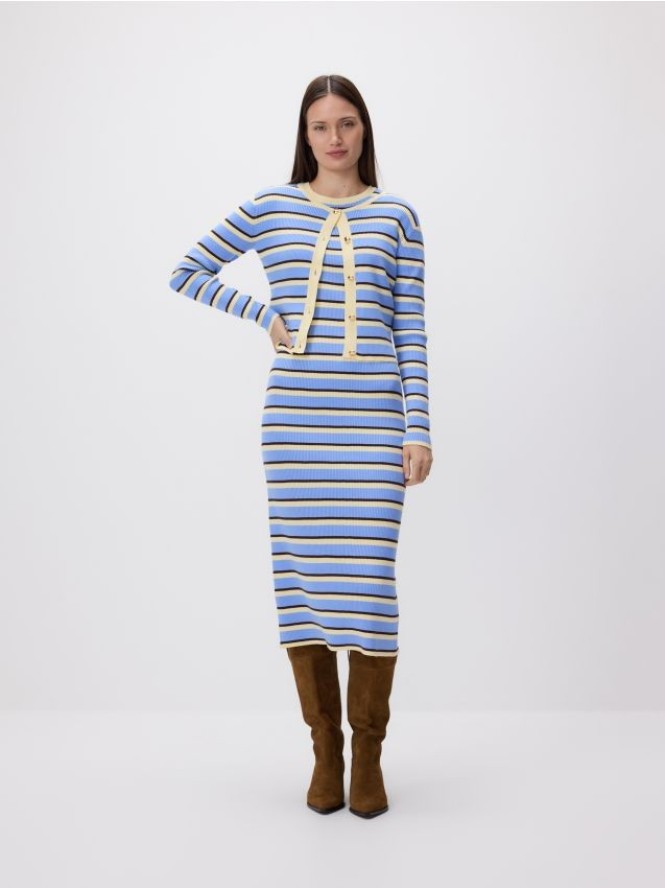 Sukienka z kardiganem - wielobarwny